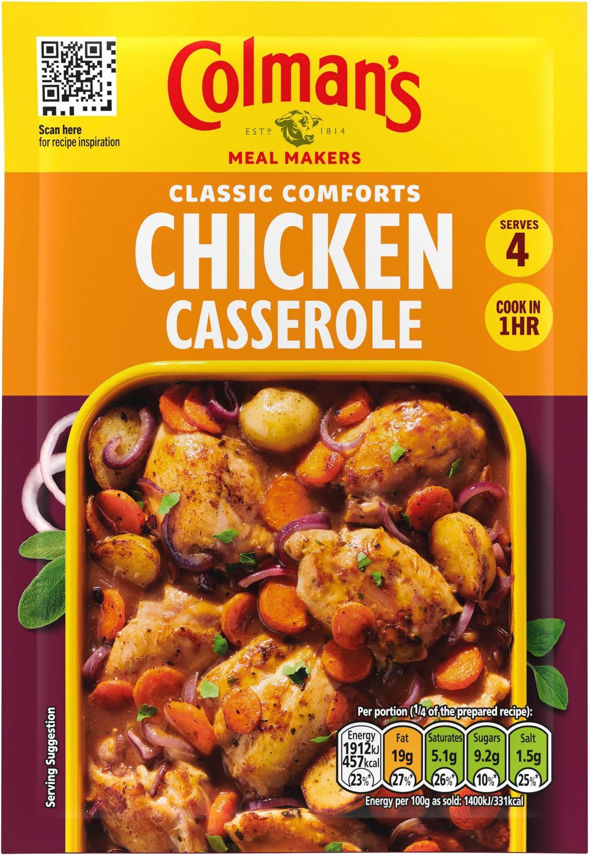 Colman's Chicken Casserole Seasoning Mix - 40g (Pack of 6)