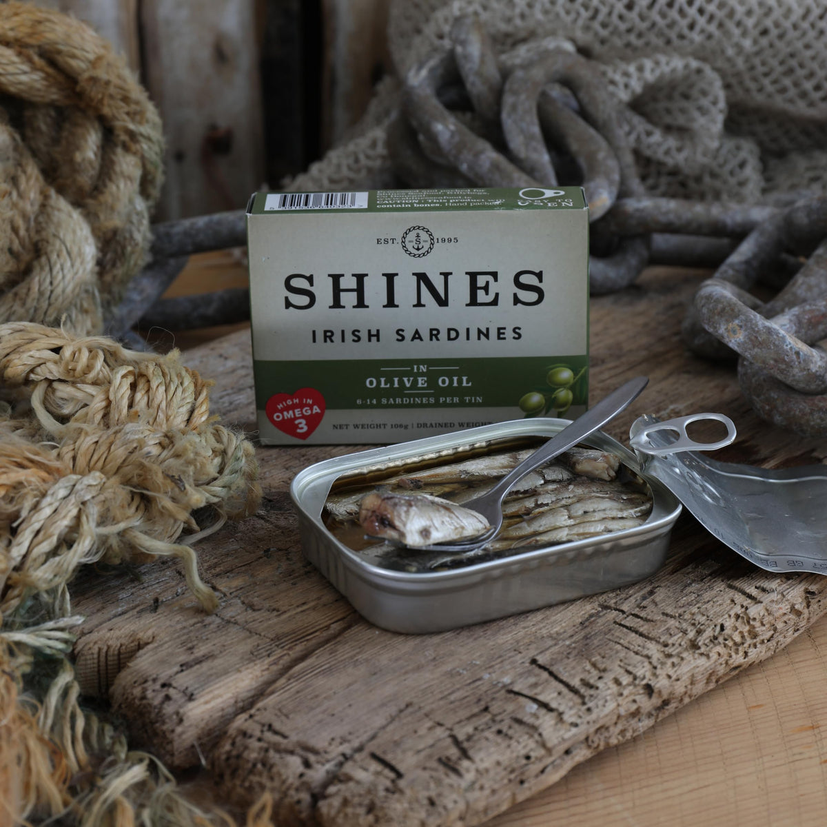 Shines Tinned Sardines in Olive Oil - 106g Can | Ready to Eat | Keto Friendly 5