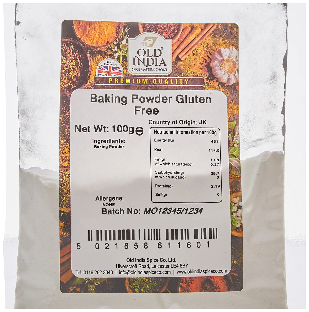 Old India Baking Powder - Gluten Free | 100g