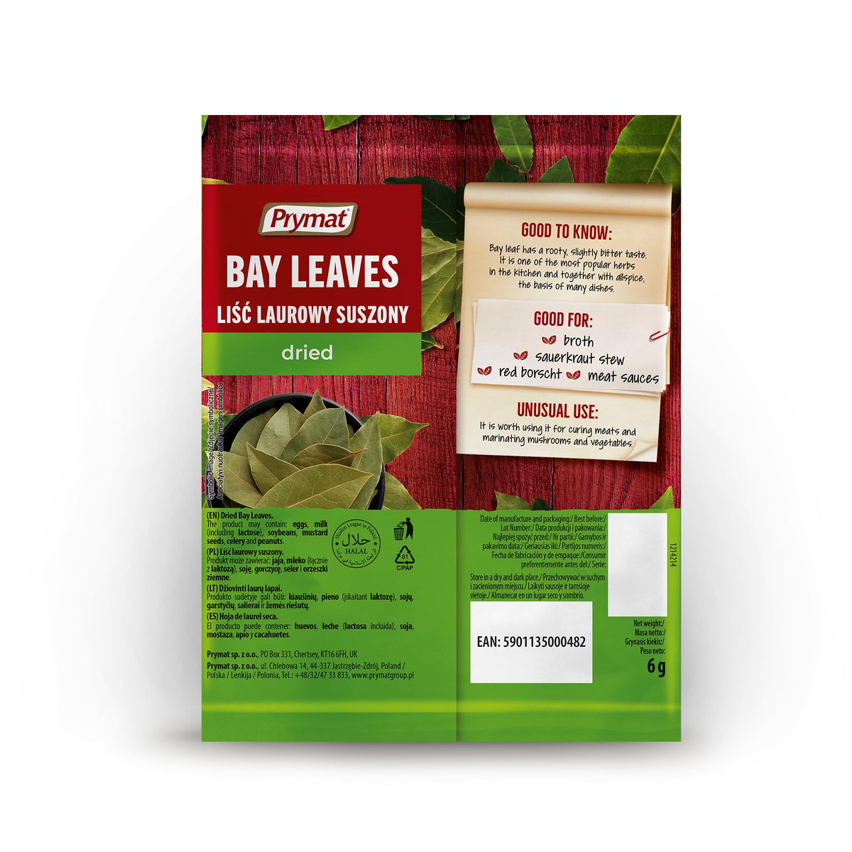 Prymat Bay Leaves - Sharp & Spicy Flavour | 6g Sachets | 25 Count 3