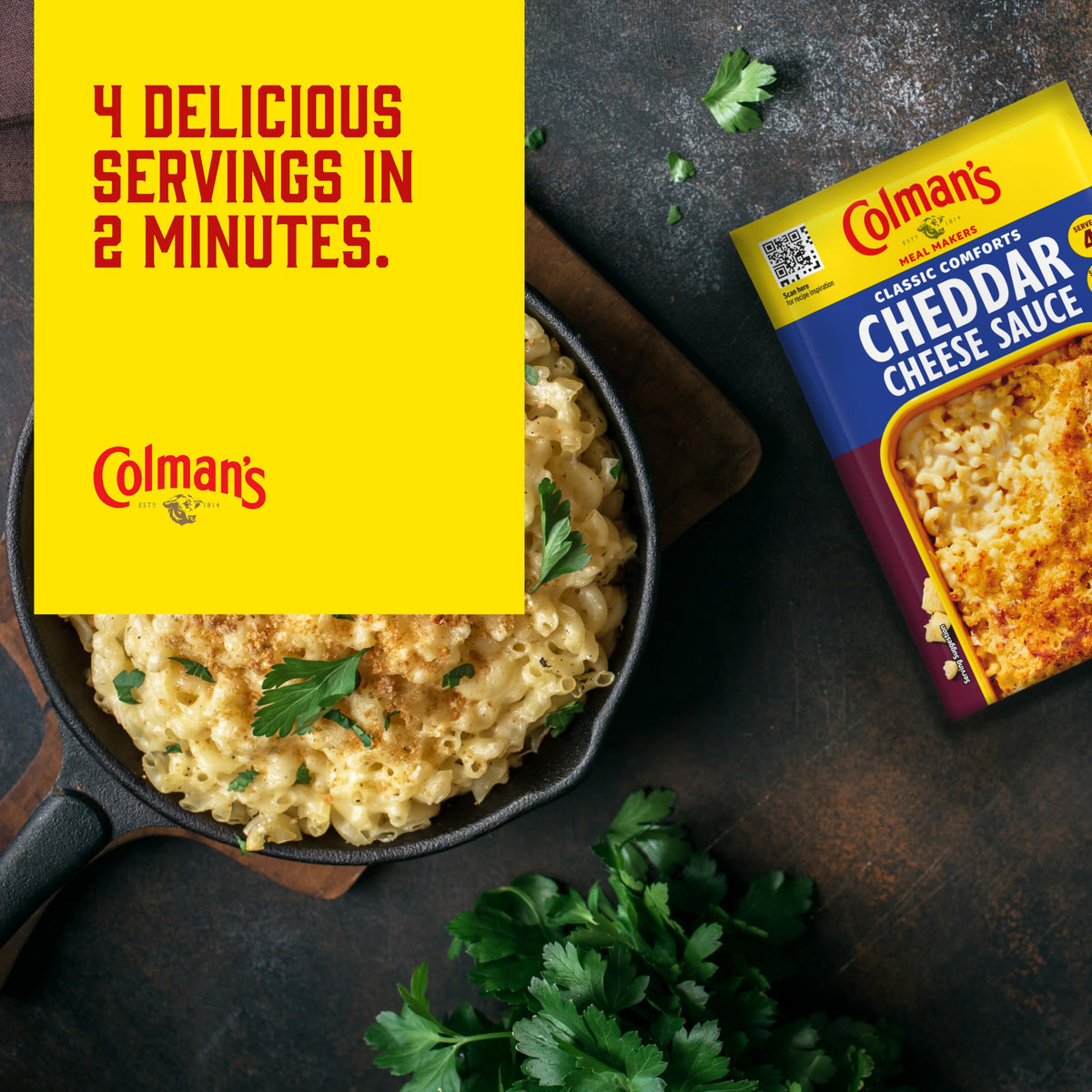 Colman's Classic Comforts Cheddar Cheese Sauce Mix - 16 x 40g Sachets 7