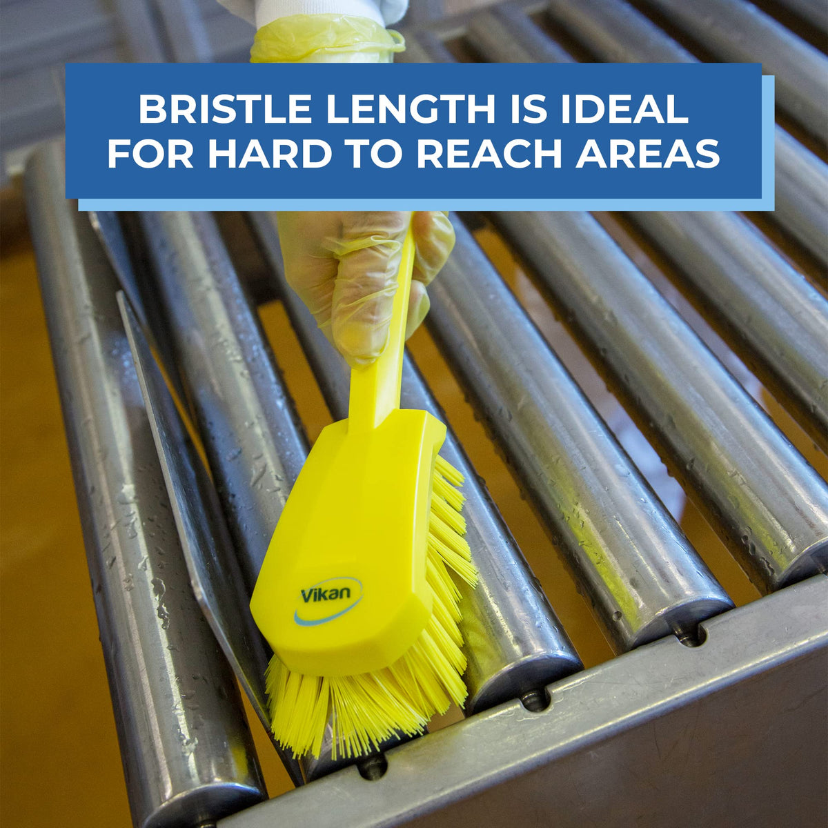 Vikan Hand Broom - Stiff Bristles for Stubborn Dirt | Polypropylene | Red 8