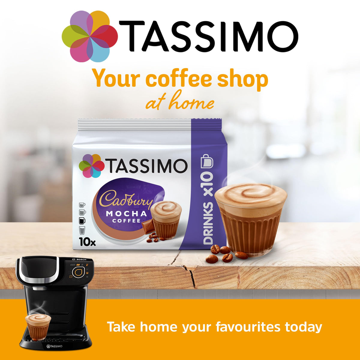Tassimo Cadbury Mocha Coffee Pods - Pack of 50 Drinks 3