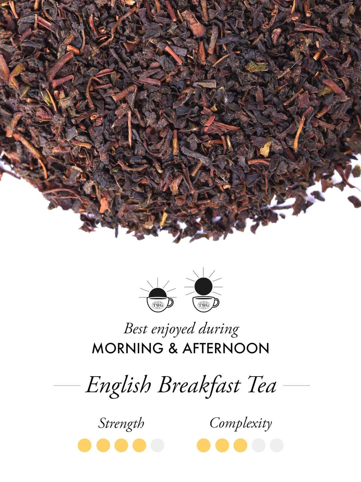 TWG Tea English Breakfast Loose Leaf Black Tea - Full-Bodied, 100g