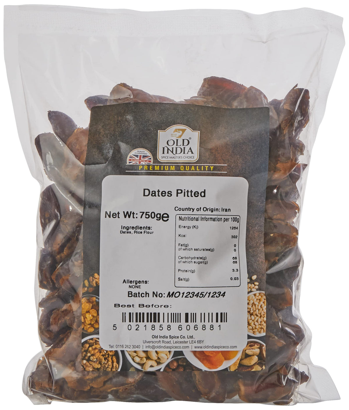 Old India Pitted Dates - 100% Natural, Additive-Free | 750g 1