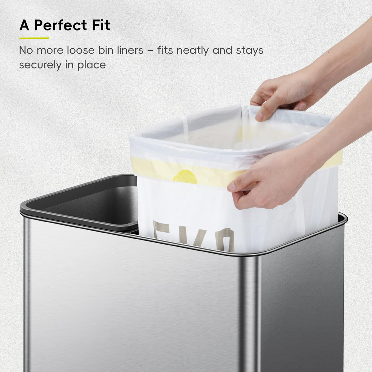 EKO Drawstring Bin Bags - 35 Litre, 12 Count | Heavy Duty | Leak-Resistant 2