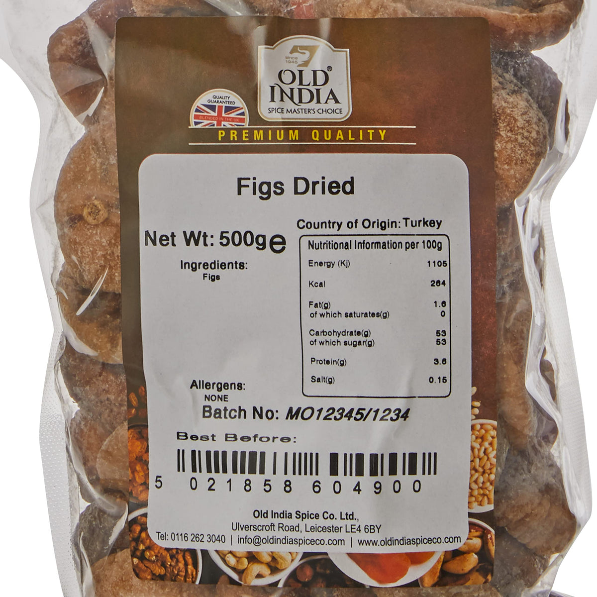 Old India Dried Figs - 100% Natural, Additive-Free | 500g Pack 2