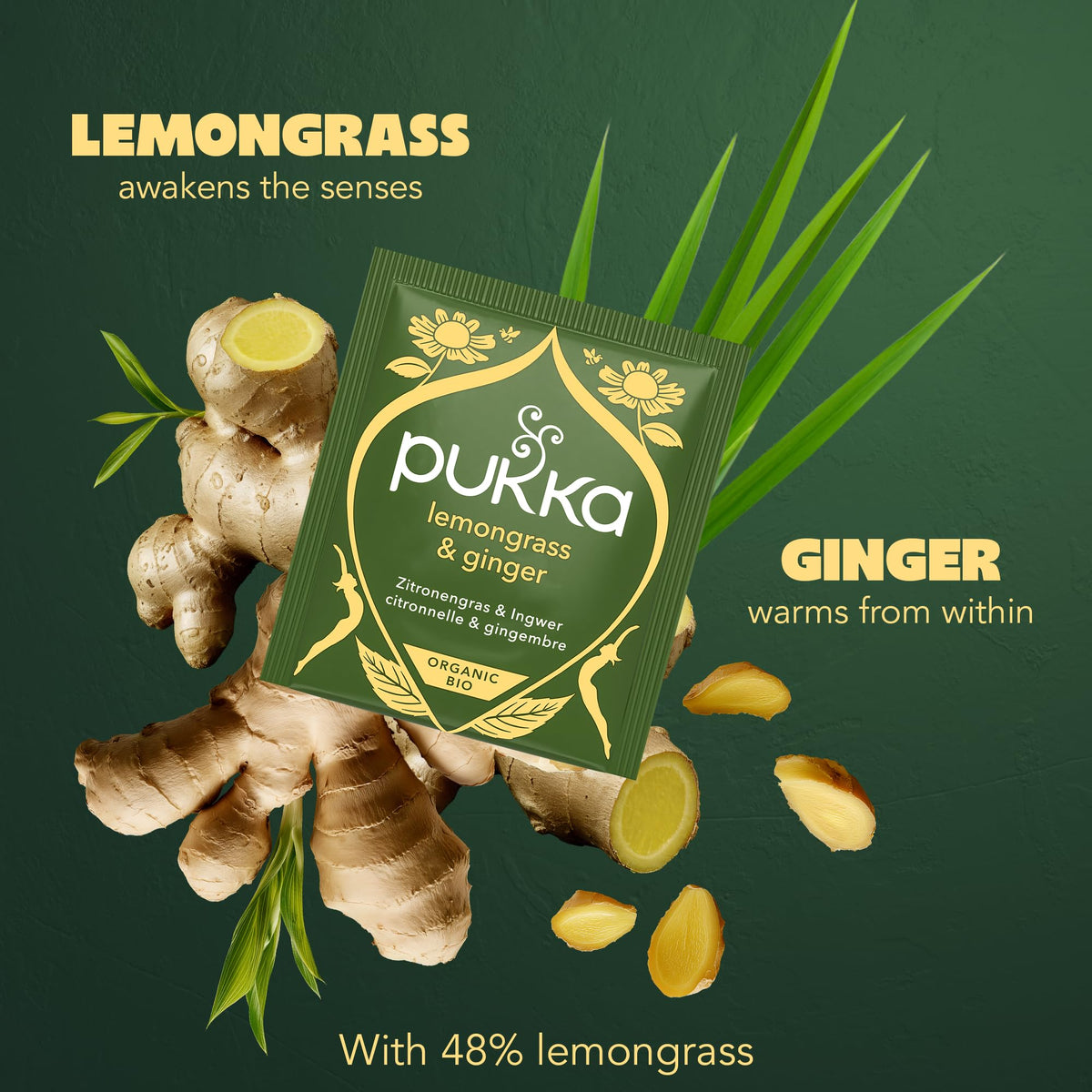 Pukka Herbs Lemongrass & Ginger Organic Herbal Tea - 20 Count 4