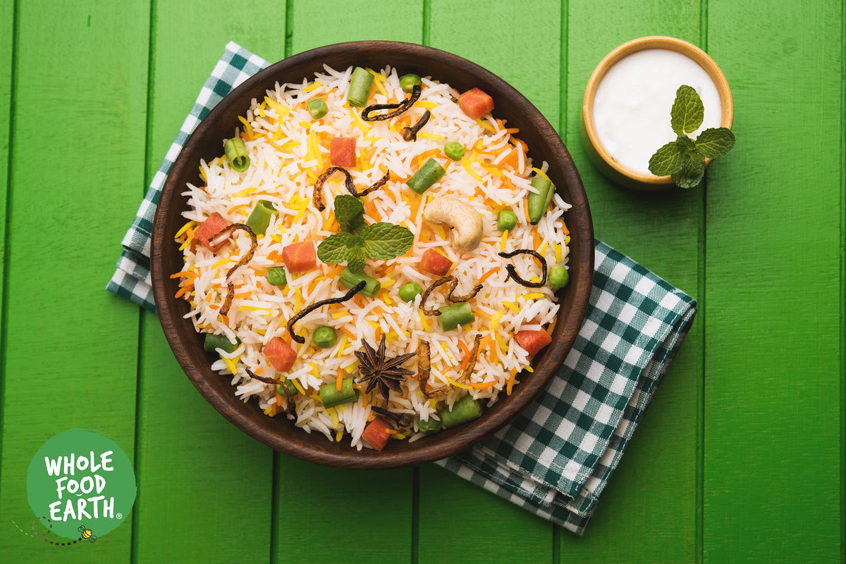 Wholefood Earth Organic Brown Basmati Rice - 1kg | Vegan | GMO Free 3
