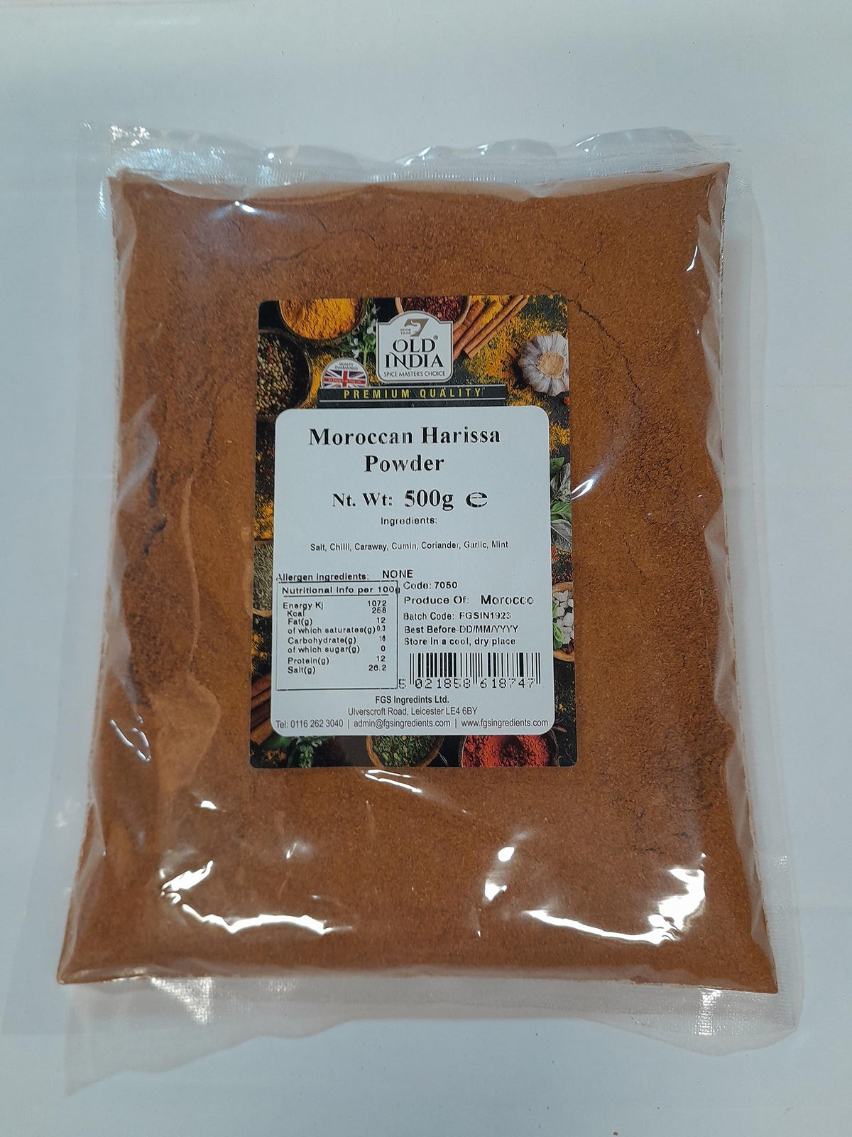 Old India Moroccan Harissa Powder - 100% Natural, Additive-Free | 500g