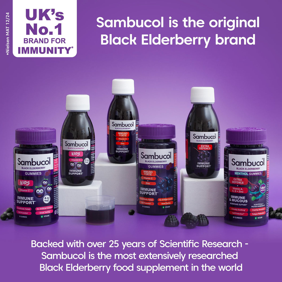 Sambucol Kids Gummies - Immune Support | 30 Count (Pack of 3) | Elderberry Flavour 7
