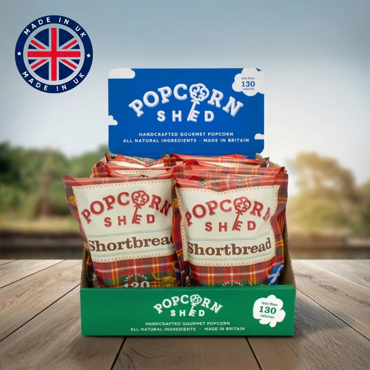 Popcorn Shed Shortbread Gourmet Popcorn - Gluten Free, 16 x 24g Packs 6