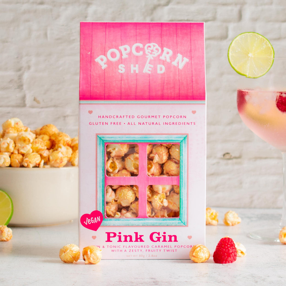 Popcorn Shed Pink Gin Gourmet Popcorn - 100g | Gluten Free | Vegan 3