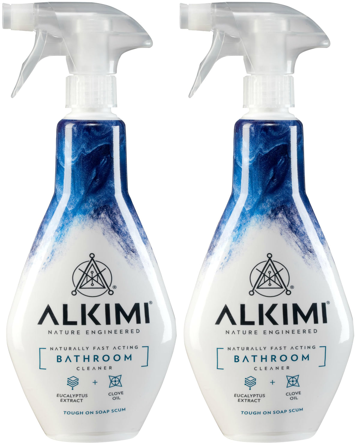 ALKIMI Bathroom Cleaner Spray - Pack of 2 | Eucalyptus & Clove Oil Scent | 1L Total Volume
