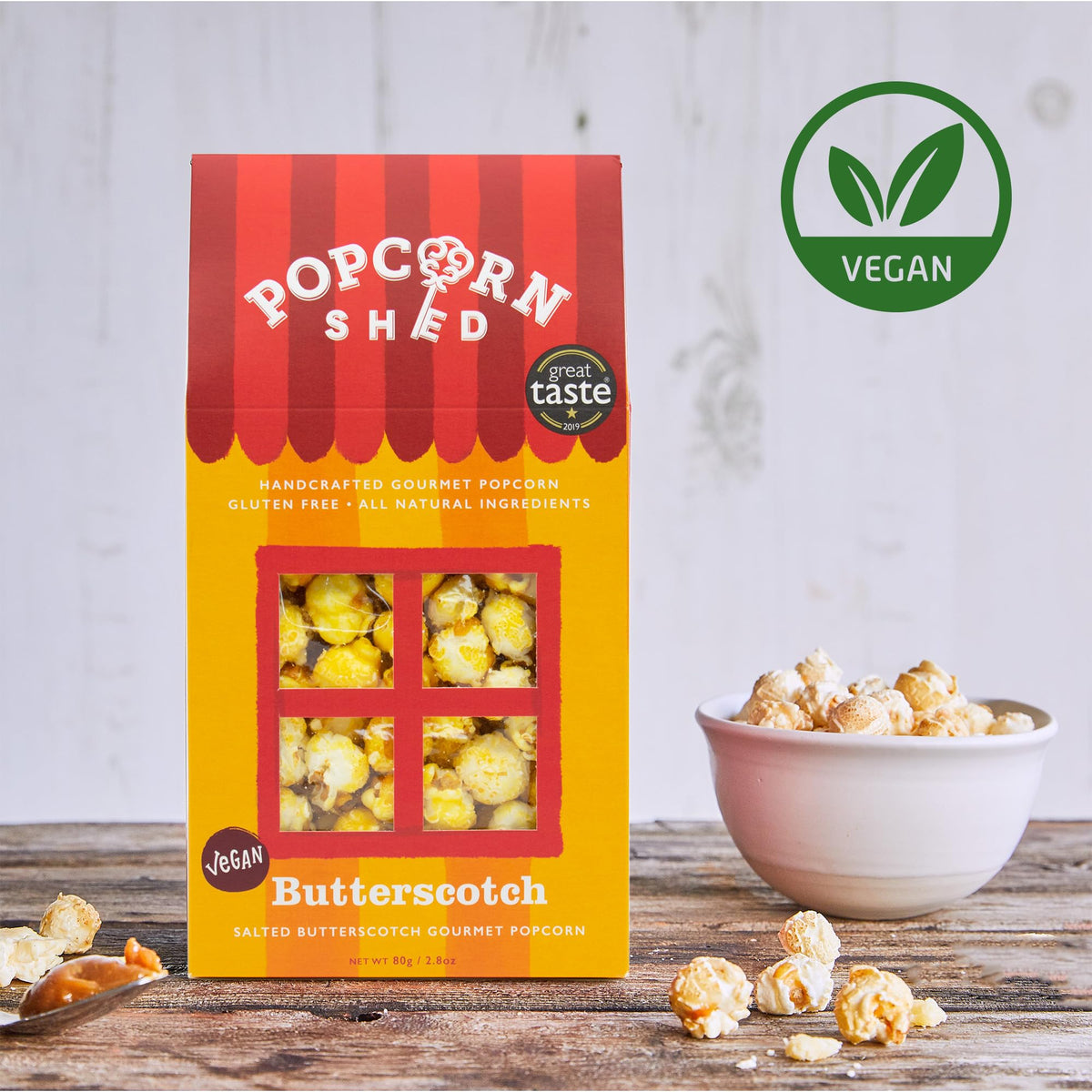 Popcorn Shed Butterscotch Gourmet Popcorn - Vegan, Sweet & Salty Flavour, 85g 5