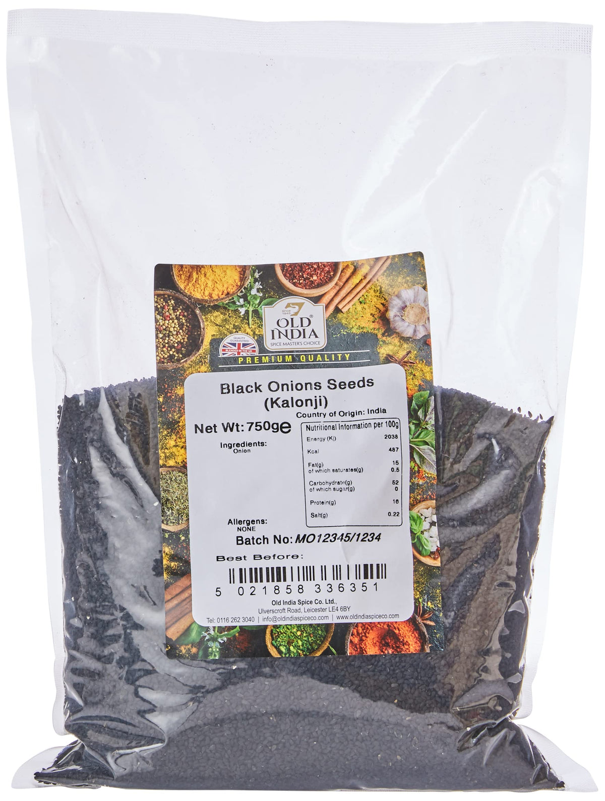 Old India Kalonji (Black Onion Seeds) - 750g