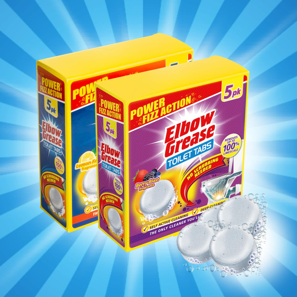 Elbow Grease Toilet Cleaner Tabs - Lemon Fresh Scent, 5 Count 7