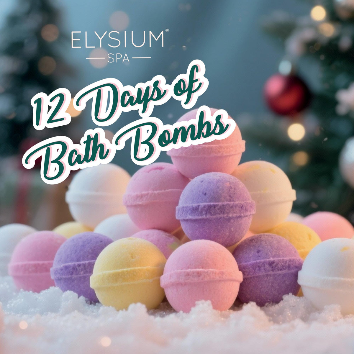 Elysium Spa Christmas Advent Calendar - 12 Days of Bath Bombs | 4 Festive Fragrances | Relaxing Self-Care 6