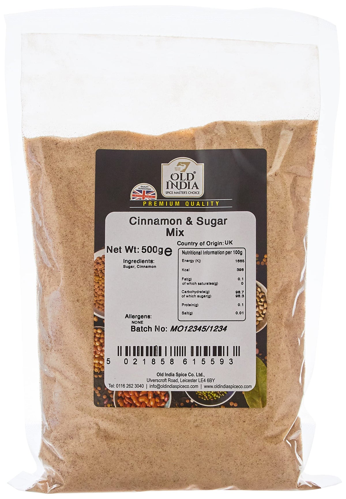 Old India Cinnamon & Sugar Mix - 500g | Natural | GMO Free