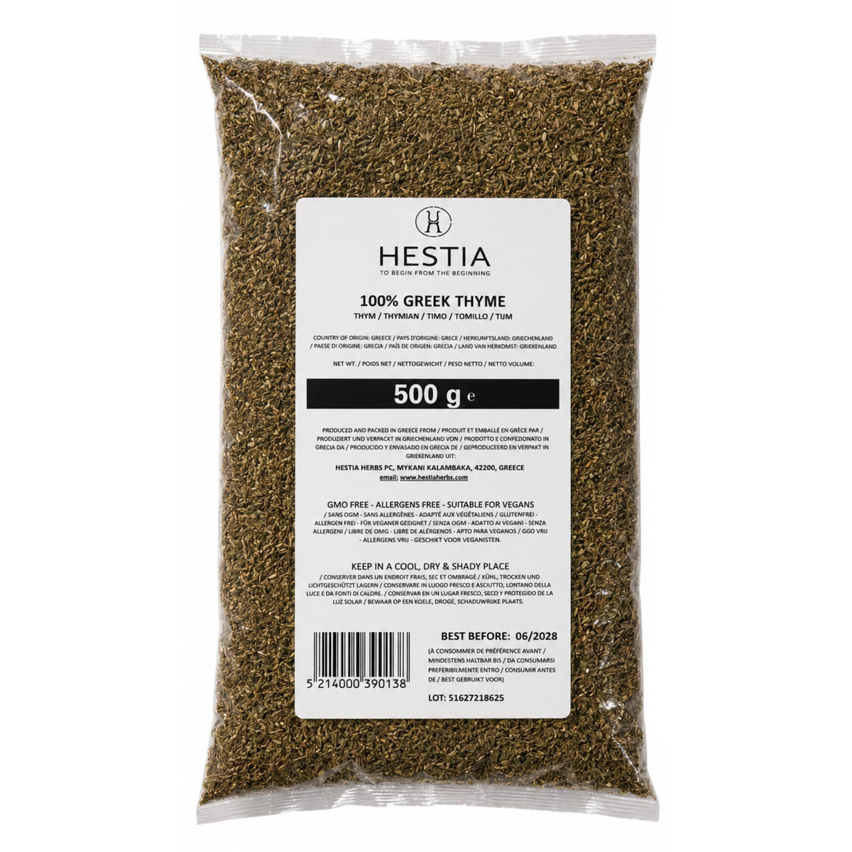 Hestia Herbs Greek Dried Thyme - Authentic Mediterranean Flavour | 500g