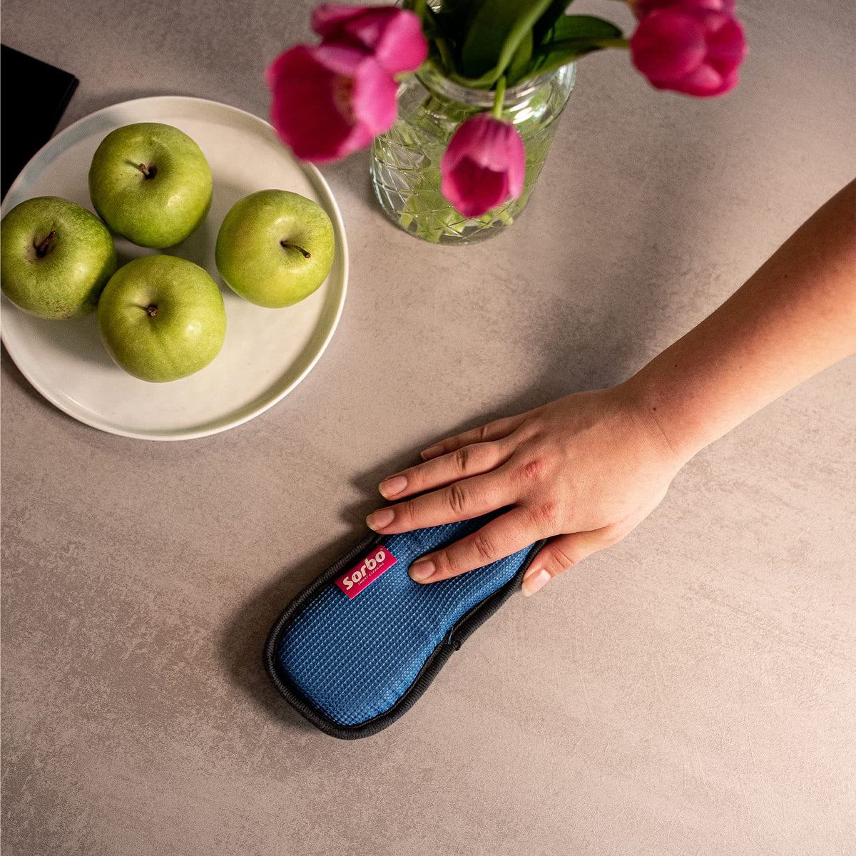 Sorbo Kitchen Pad - Dual-Sided Scrubber & Absorbent Microfiber Cloth | Non-Scratch | Easy Care 4