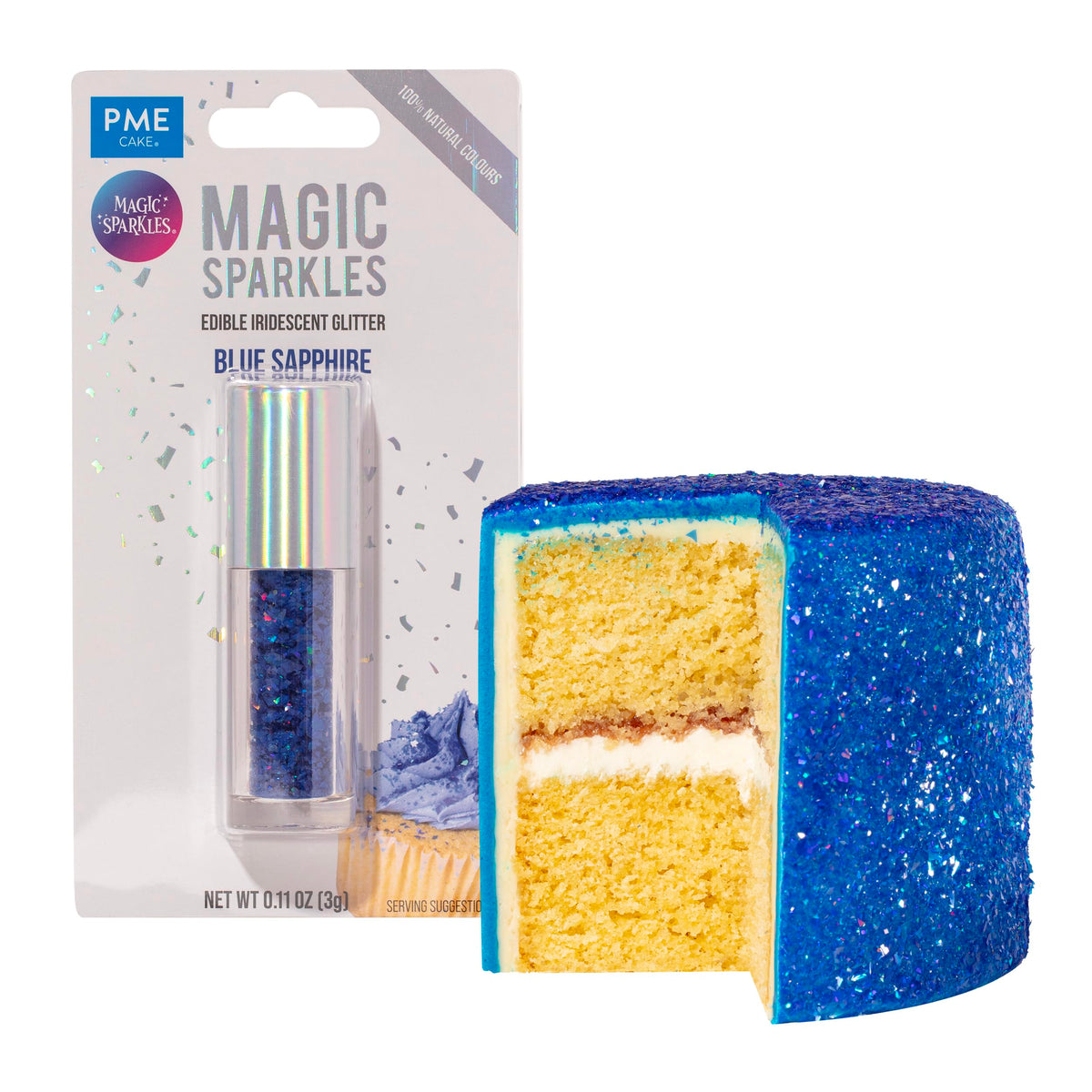 PME Magic Sparkles - Edible Iridescent Glitter | Blue Sapphire | 3g 9