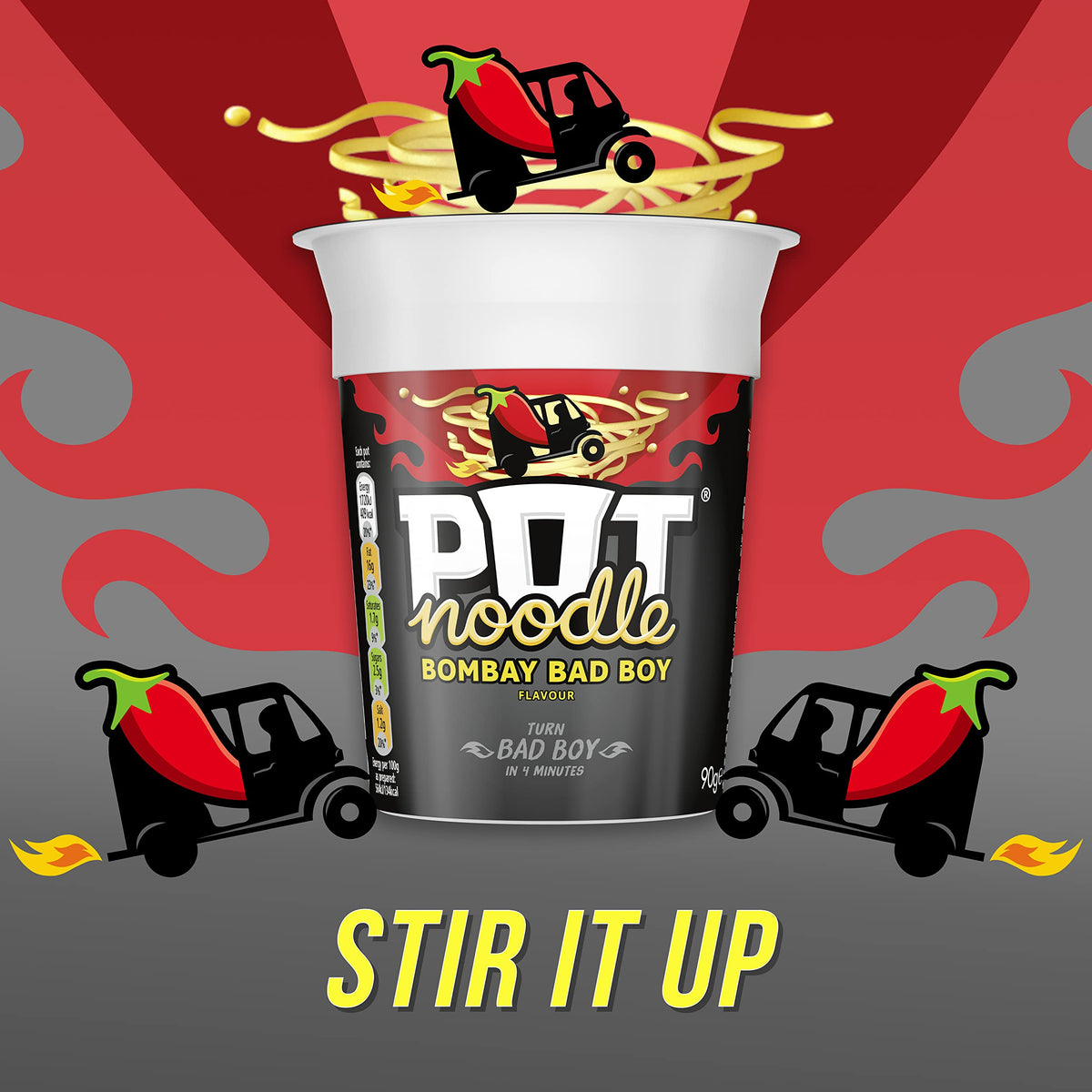 Pot Noodle Bombay Bad Boy Curry Noodles - 90g Pot (Pack of 5) 4