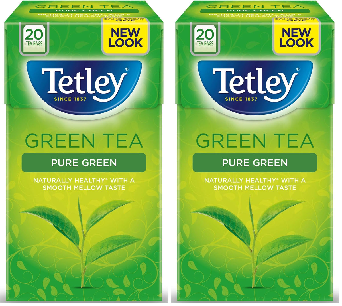 Tetley Pure Green Tea - 20 Teabags | Rainforest Alliance Certified | 100g