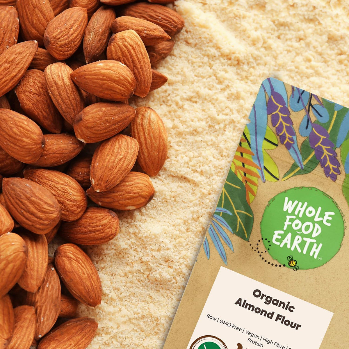 Wholefood Earth Organic Ground Almonds - Raw, Vegan | 100g 3