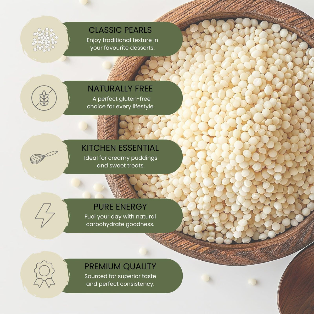 Minton & Donello Tapioca Seed Pearls - 510g Pack (2 x 255g) 4