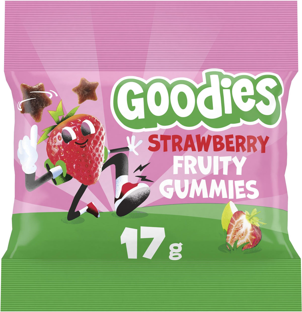 Goodies Strawberry Fruity Gummies - Made with Real Fruit, High in Fibre, Gluten-Free | 12 x 17g Multipack 6