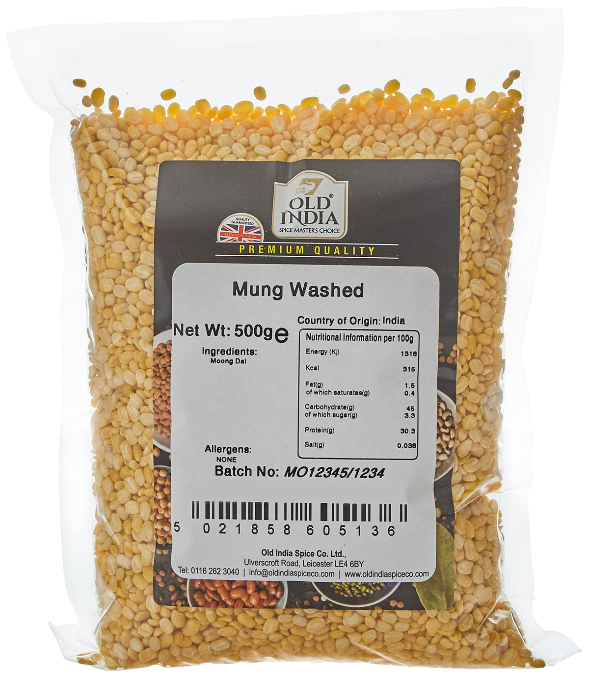 Old India Mung Washed Beans - 500g | Natural & Additive-Free 1