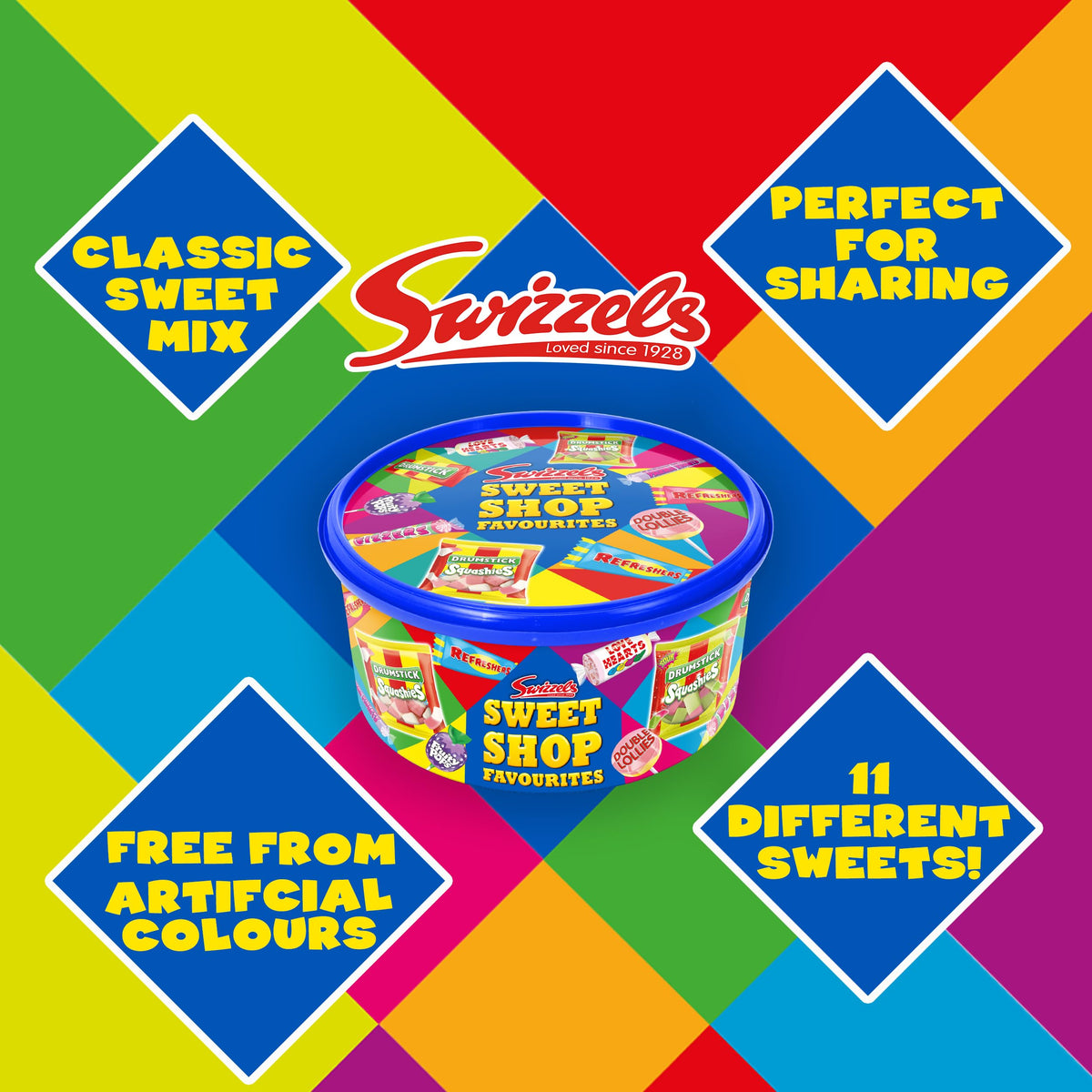 Swizzels Sweet Shop Favourites Tub - 650g (Pack of 2) | Vegetarian, Vegan, Coeliac Friendly 3