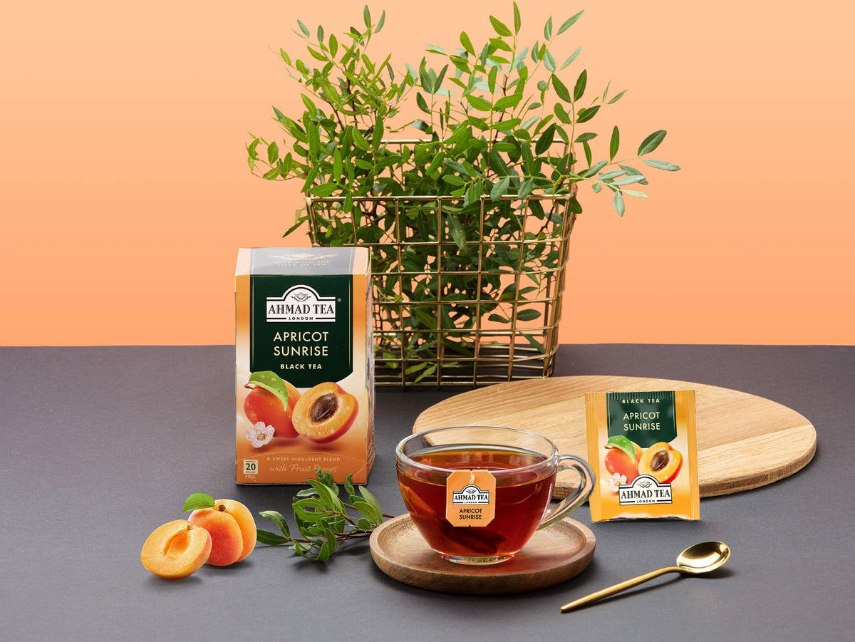 Ahmad Tea Apricot Sunrise Fruit Black Tea - 20 Teabags | 5 Pack | Black Tea, Apricot Flavoring 2