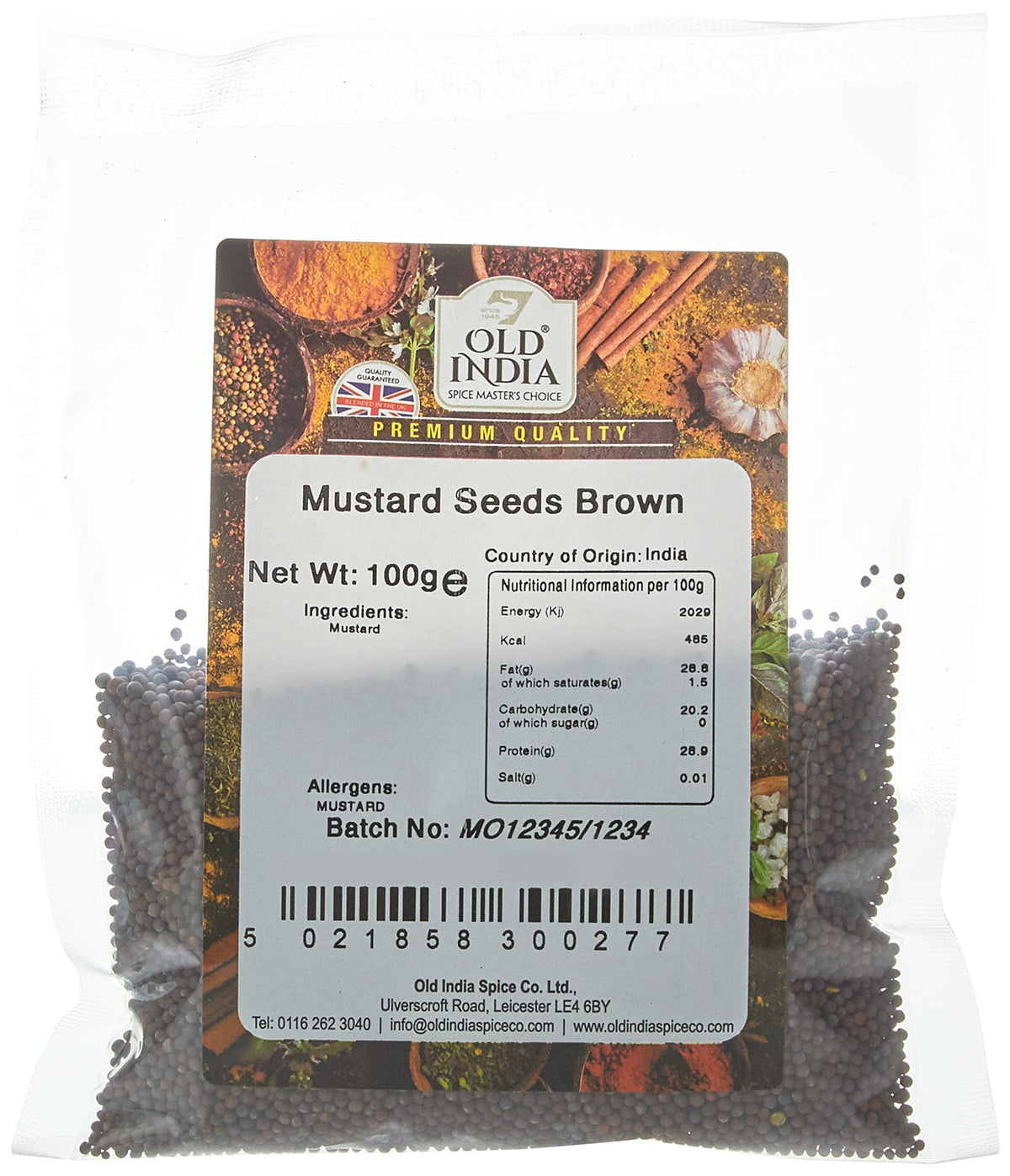 Old India Brown Mustard Seeds - 100g