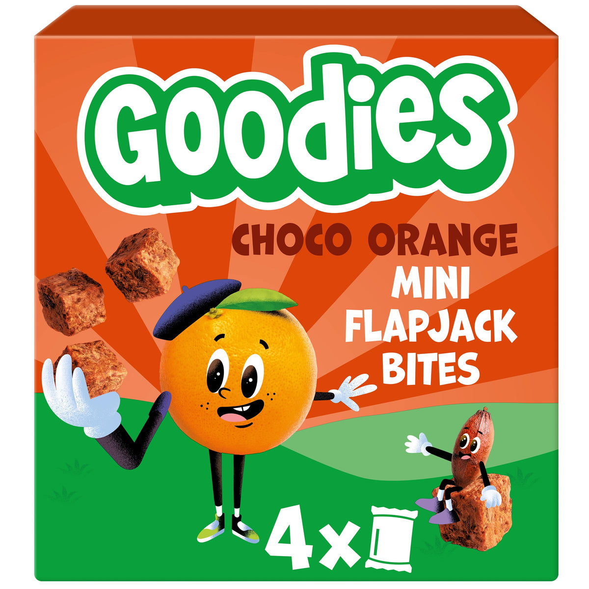 Goodies Choco Orange Mini Flapjack Oat Bar Bites - High Fibre, 16 Bites