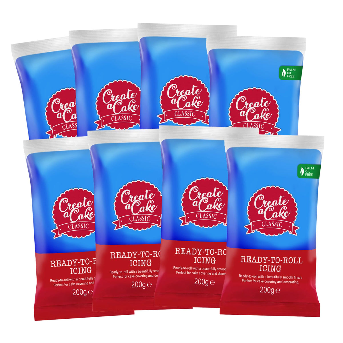 Create A Cake Blue Ready to Roll Fondant Icing - 1.6kg Pack | Palm Free Sugar Paste
