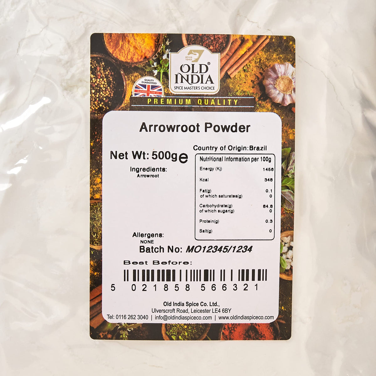 Old India Arrowroot Powder - 100% Natural, Additive-Free | 500g 2