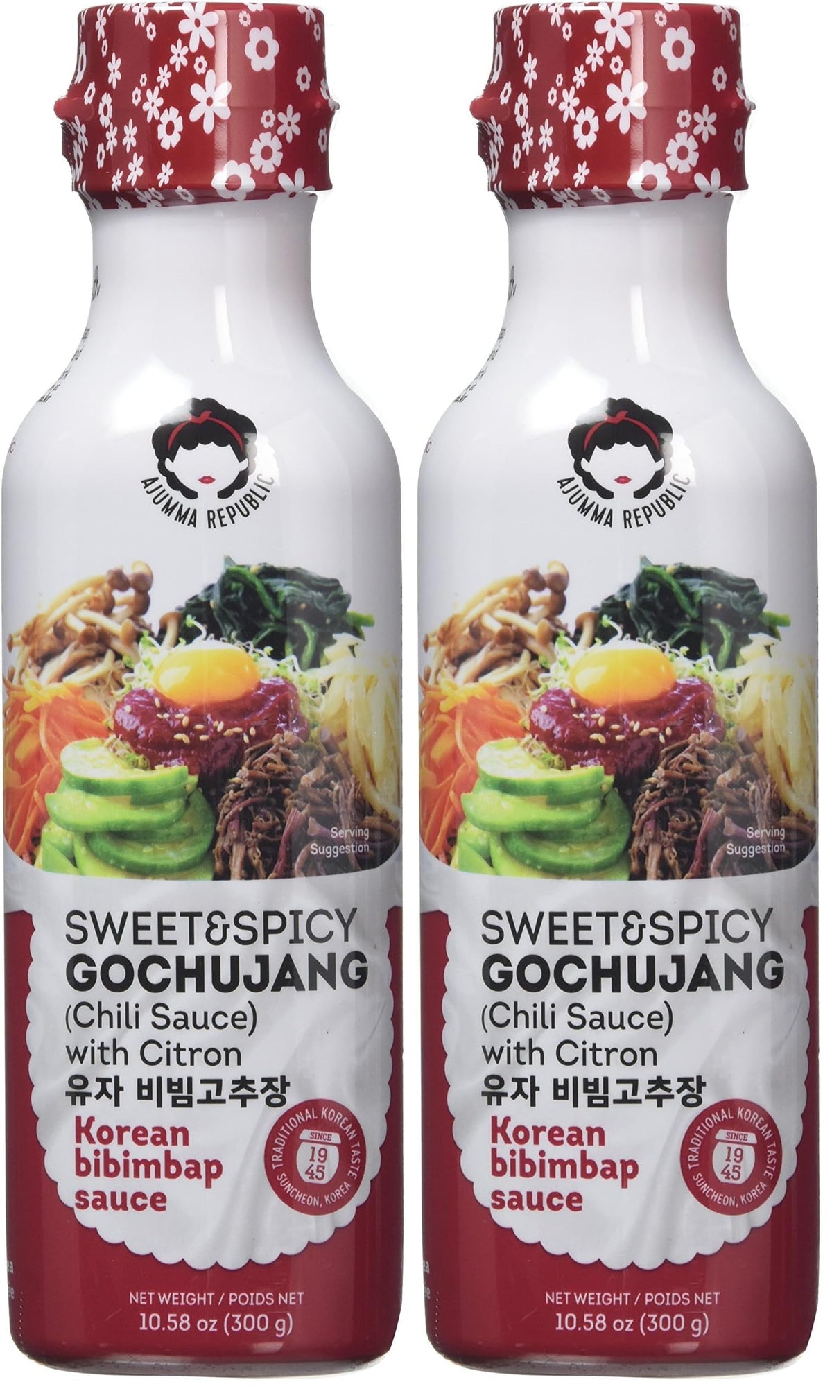 Ajumma Republic Sweet and Spicy Gochujang Chilli Sauce - 300g Pack of 2