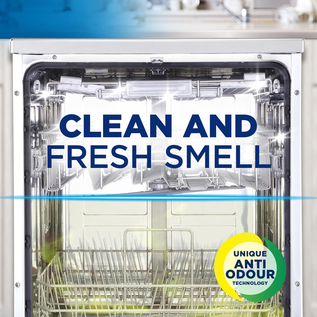 Finish Lemon & Lime Dishwasher Freshener - Eliminates Odour, Freshens Between Washes | Pack of 2