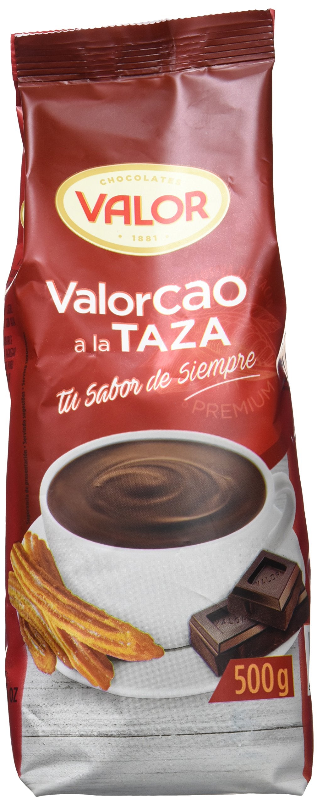 CHOCOLATES VALOR 1881 Cao A La Taza Hot Chocolate Powder - Traditional Spanish Drinking Chocolate | 500g 1