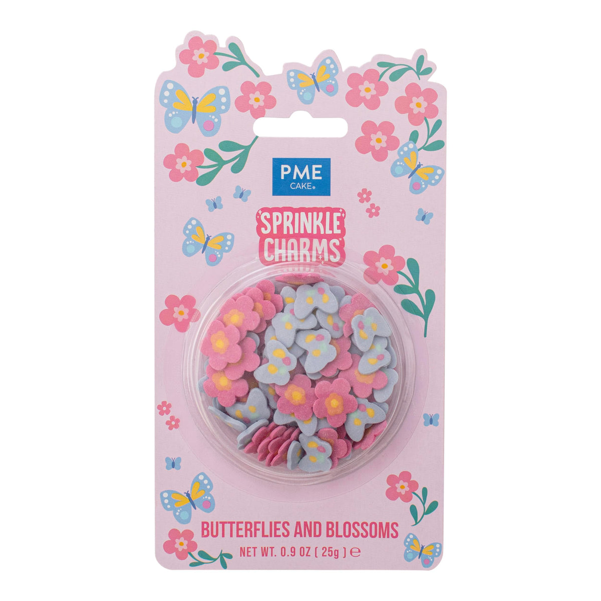 PME Cake Butterflies & Blossoms Sprinkle Charms - Edible Decorations | 25g | Approx. 10mm
