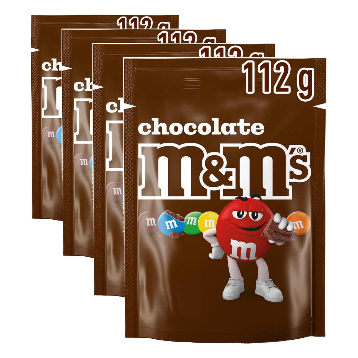 M&M's Milk Chocolate Candy Pouch - 125g (Pack of 4)