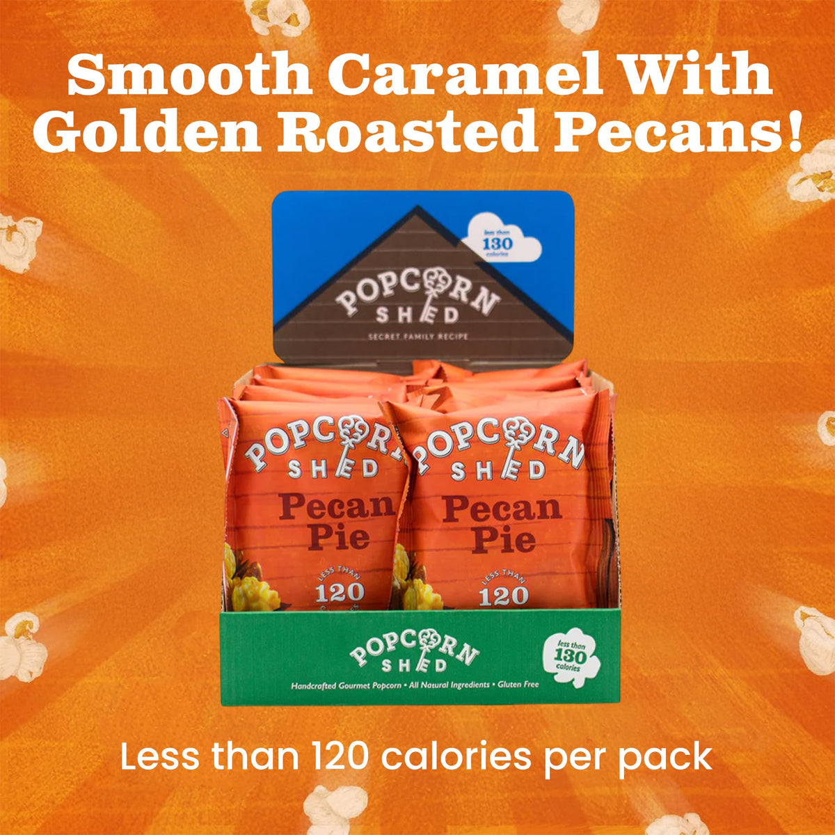Popcorn Shed Pecan Pie Gourmet Popcorn - 16 x 24g Packs