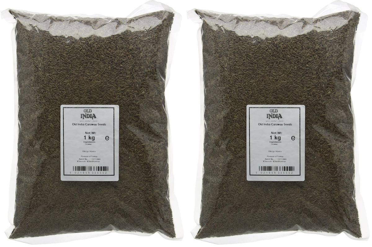 Old India Caraway Seeds - 2kg Total | Natural & GMO Free