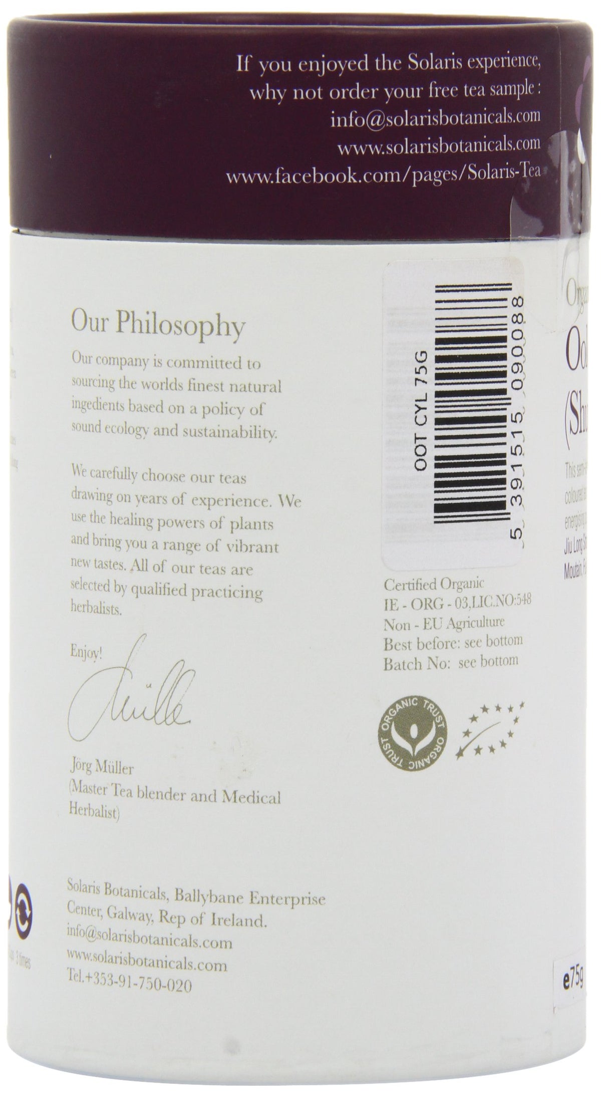 Solaris Tea Organic Loose Whole Leaf Oolong Shui Xian Tea - 75g 5