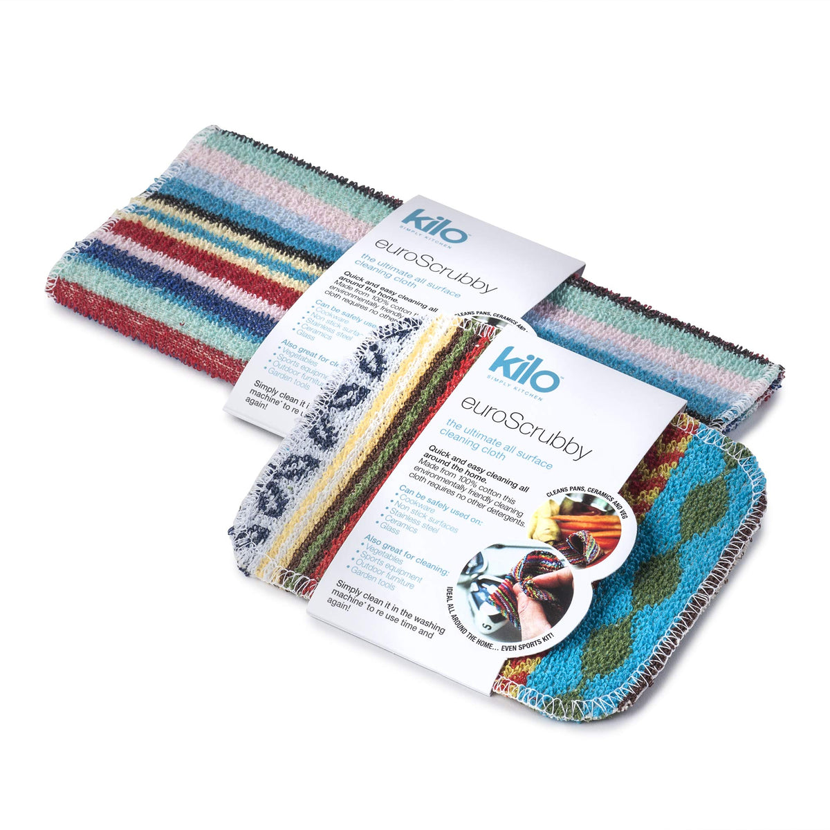 Kilo Non-Scratch Scourer - Multi-purpose, Eco-Friendly Scrubby | Set of 2 | Cotton 1