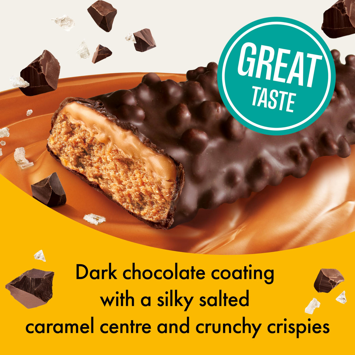 Fulfil Dark Chocolate Salted Caramel Protein Bar - 20g Protein | 55g Bar | 9 Vitamins 3