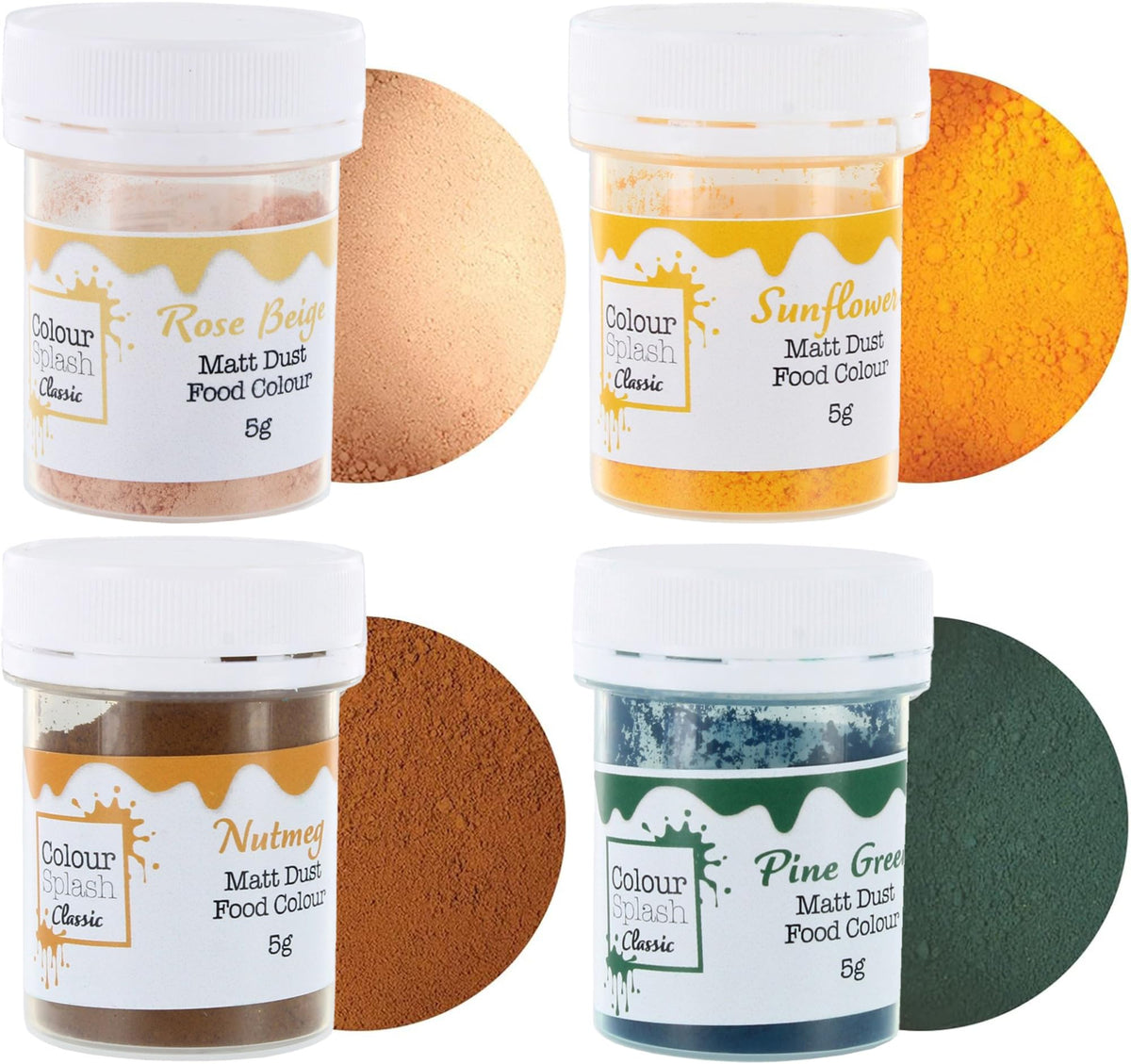 Colour Splash Naturals Food Colouring Dust Set - 4 Pack
