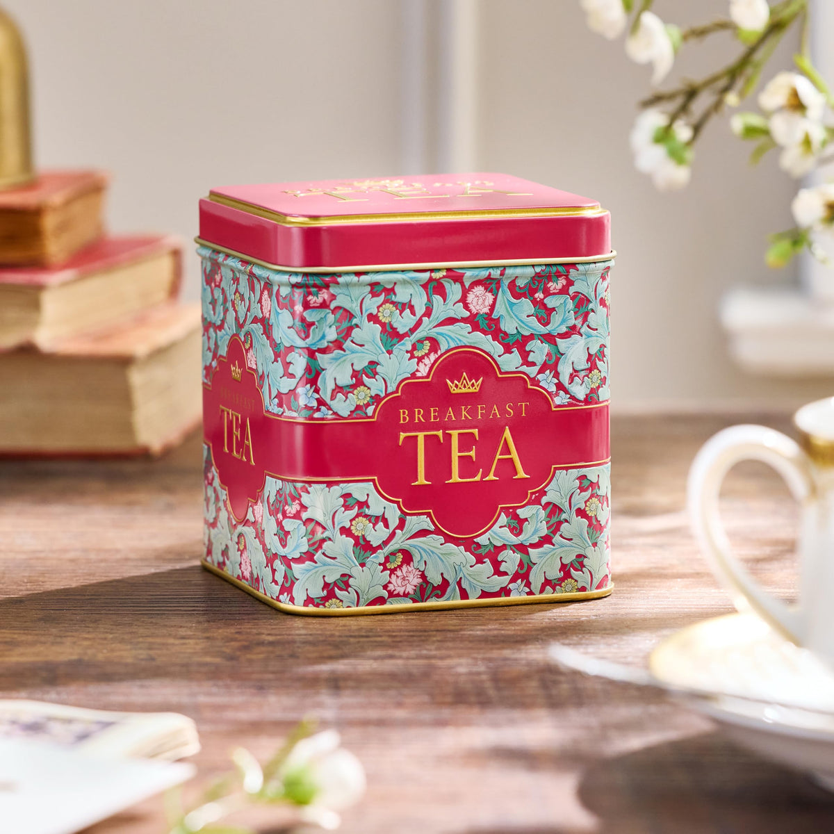 New English Teas Victorian Garden Tea Tin - 32 English Breakfast Teabags 2